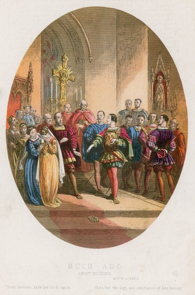 Veel drukte om niets, Act IV scene i door English School
