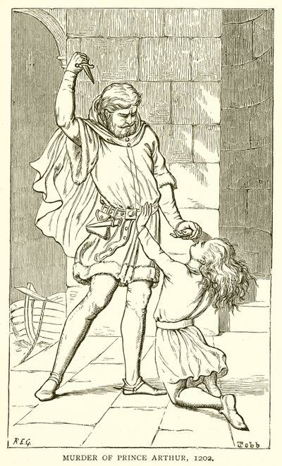 Moord op prins Arthur, 1202 door English School