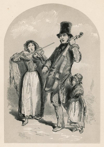 Muziek op straat, 1849 door English School