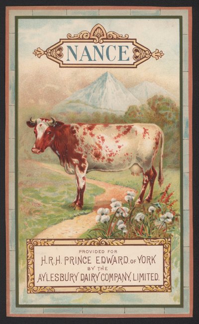 Advertentie voor de Aylesbury Dairy Company door English School