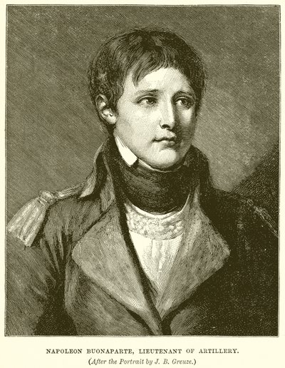 Napoleon Buonaparte, Luitenant van de Artillerie door English School