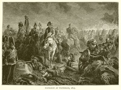 Napoleon bij Waterloo, 1815 door English School