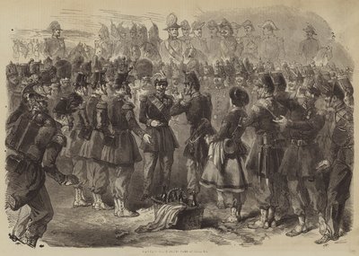Napoleon de Derde in kamp bij Chalons (gravure) door English School