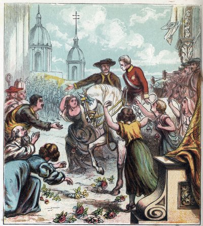 Napoleontische Oorlog: De hertog van Wellington (1769-1852) bevrijdde Madrid van de Franse greep in 1812. Wellington in Madrid door English School
