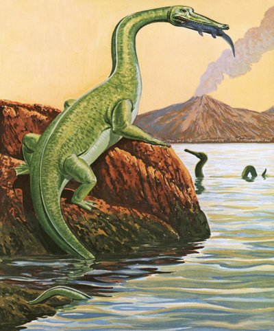 Nathosaurus aan het eten door English School