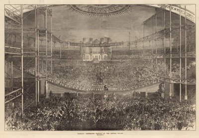 Nationaal Temperance Festival in het Crystal Palace door English School
