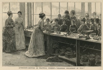 Nationale Kookschool in South Kensington: Middaglezing over praktische kookkunst door English School
