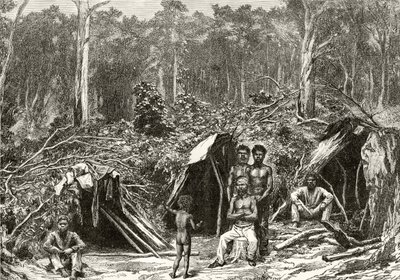 Inheems Aborigineskamp, ca. 1880, uit 