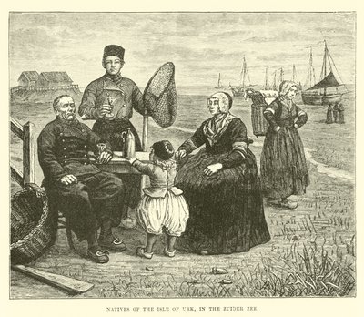 Inwoners van het eiland Urk, in de Zuiderzee door English School