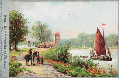 Bij Hammersmith aan de rivier de Theems door English School