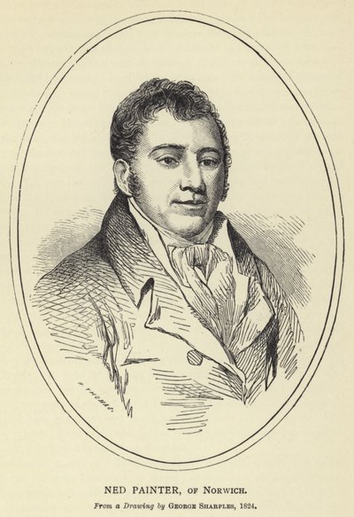 Ned Painter, van Norwich, van een tekening door George Sharples, 1824 door English School