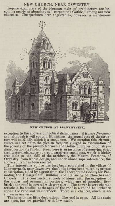 Nieuwe Kerk in Llanymyneck door English School