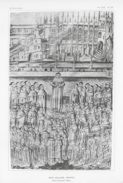 New College, Oxford (litho) door English School