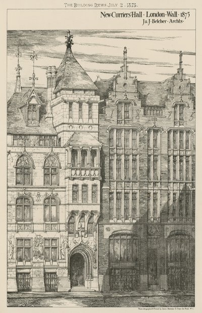 Nieuwe Curriers Hall, London Wall door English School