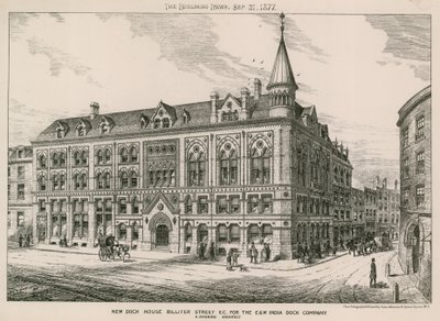 New Dock House Billiter Street, Londen EC, voor de East and West India Dock Company door English School
