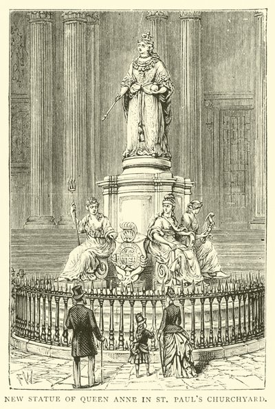 Nieuw Standbeeld van Koningin Anne in St. Paul
