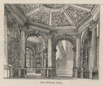 Nieuw gebouw van de Constitutional Club in Northumberland Avenue: De Centrale Hal door English School