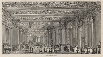 Nieuw gebouw van de Constitutional Club in Northumberland Avenue: De koffiekamer door English School