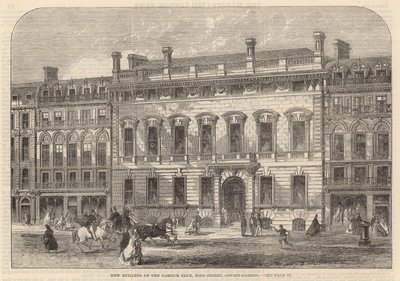 Nieuw gebouw van de Garrick Club, King Street, Covent Garden door English School