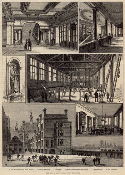 Nieuwe gebouwen van de City of London School door English School