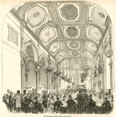 Nieuwe muziekhal, Evans Hotel, Covent Garden, Londen door English School