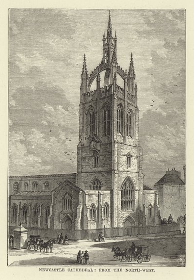 Newcastle-kathedraal, vanuit het noordwesten door English School