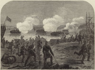 Nachtelijke aanval van de Kent Artillery Volunteers in Ore Creek door English School