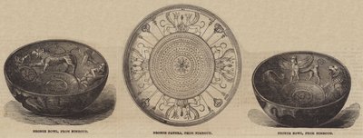 Nimroud Antiquiteiten in het British Museum (gravure) door English School