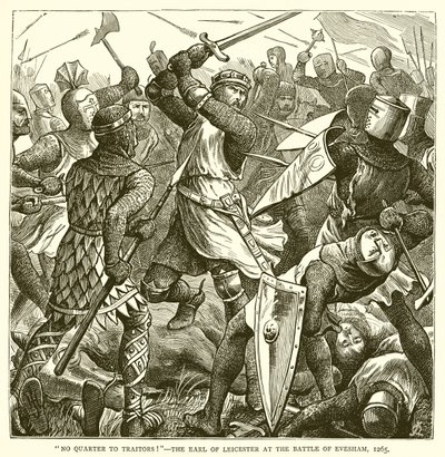 Geen genade voor verraders! - De graaf van Leicester bij de Slag bij Evesham, 1265 door English School