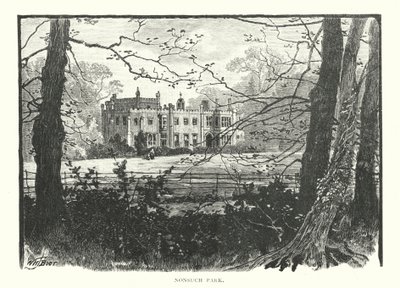 Nonsuch Park (gravure) door English School