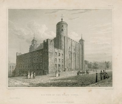 Noordoostaanzicht van de Witte Toren door English School