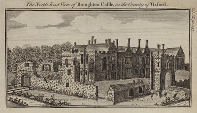 Noordoostelijk uitzicht op Broughton Kasteel, Oxfordshire door English School