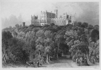 Noordoostelijk uitzicht, Belvoir Kasteel door English School