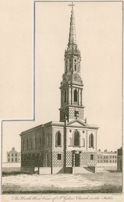 Noordwest uitzicht op St Giles