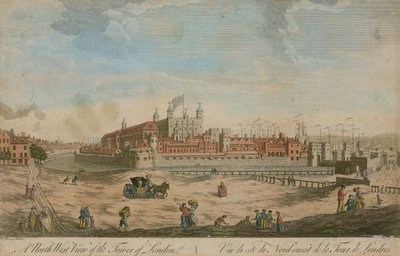 Noordwestelijk uitzicht op de Tower of London door English School