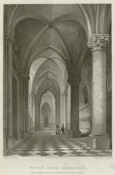 Notre Dame kathedraal, de zuidelijke kant van het koor door English School