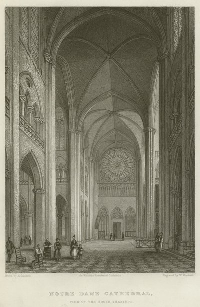 Notre Dame kathedraal, zicht op het zuidelijke transept door English School