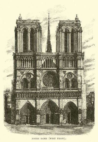 Notre Dame, westelijke gevel door English School