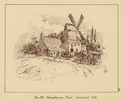 Nun Mill, Bishopthorpe Road, gesloopt in 1882 door English School