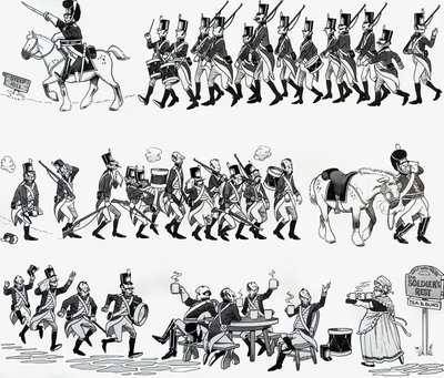Illustratie van kinderrijm: De Grote Oude Hertog van York door English School
