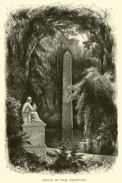 Obelisk in Villa Pallavicini door English School