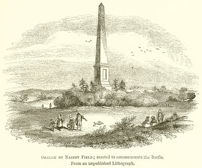 Obelisk op Naseby Field; opgericht ter herdenking van de slag door English School