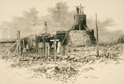 Observatoriumstation op de top van Ben Nevis, uit 