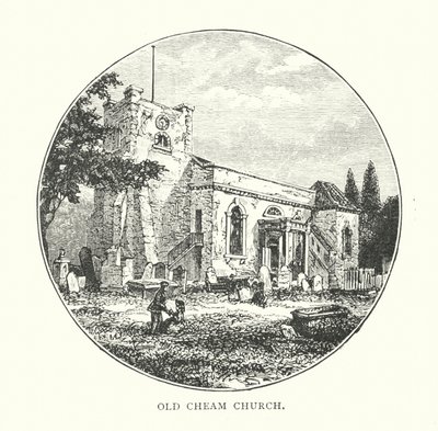 Old Cheam Church (gravure) door English School