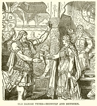 Oude Deense types--Beowulf en Methorn door English School