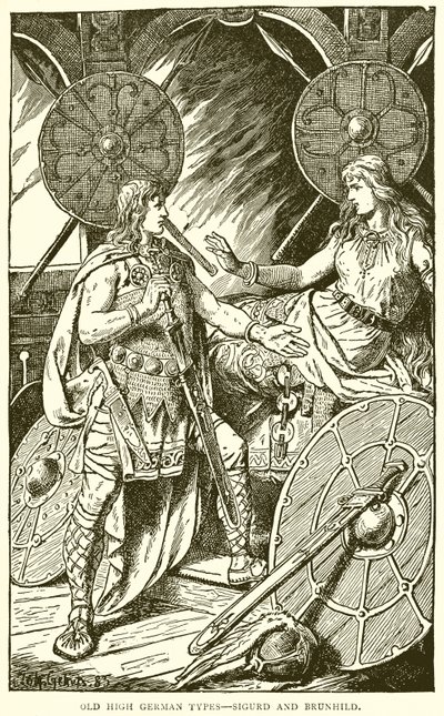 Oude Hoogduitse types--Sigurd en Brunhild door English School