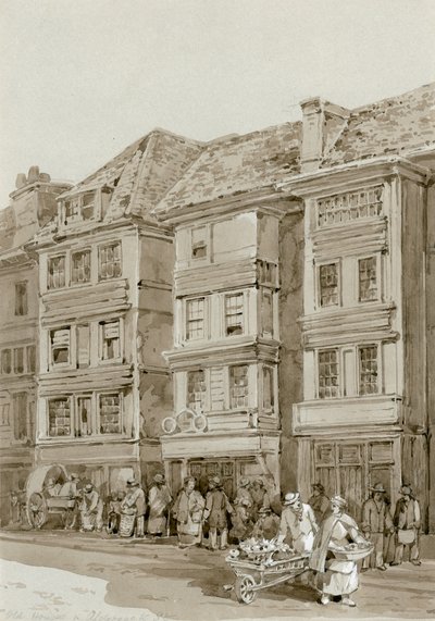 Oude Huizen in Aldersgate Street door English School