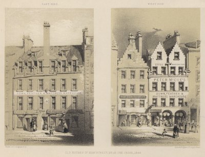 Oude huizen in High Street, nabij het kruis door English School
