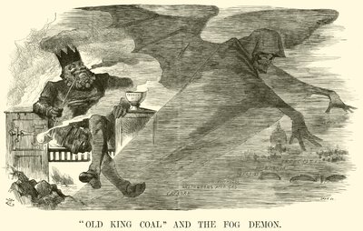 "Oude Koning Kolen" en de Mist Demon (gravure) door English School
