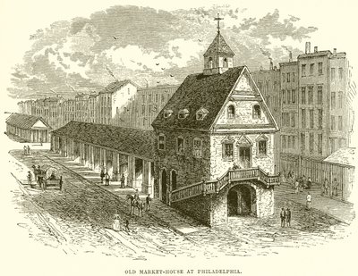 Oude markthal in Philadelphia door English School